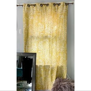 Yellow and White Curtains